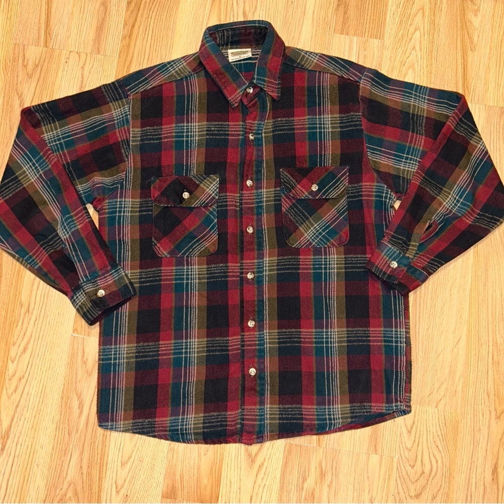 Vintage 5 Brothers Men’s Medium Flannel Multicolored Long Sleeve Shirt